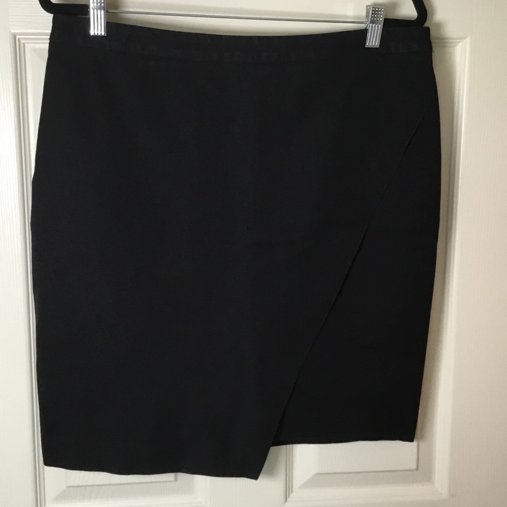 Banana Republic Black Wrap Mini Pencil Skirt - Size 12